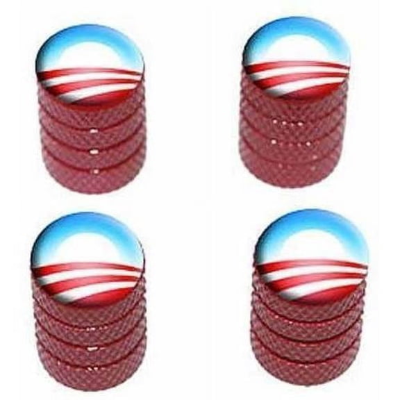 Obama Logo Tire Rim Wheel Aluminum Valve Stem Caps, Multiple Colors