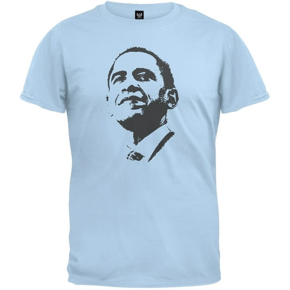 Obama - Silhouette T-Shirt - Light Blue - Large