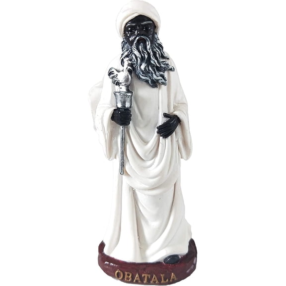 Obatala Statue Orisha Obatala Statue Holy Figurine Powerful Man (5 Inches)