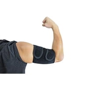 ObboMed MB-1850L Adjustable Breathable Neoprene Upper Arm Compression Brace, Elbow band wraps with Magnets Support for Tennis and Golfers Elbow, Workouts, Tendonitis, Arthritis - Black size L