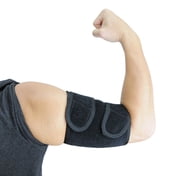 ObboMed MB-1850S Upper Arm Support Brace, Elbow Sleeve with Magnets. Support for Tennis and Golfers Elbow, Workouts, Tendonitis, Arthritis Size S fit 11-12 inches arm