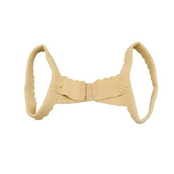 ObboMed MB-3050 Upper Back Posture Corrector, Clavicle & Shoulders Support Brace, Thoracic Kyphosis, Hunchback, Slumped Shoulders, Forward Head & Neck Alignment, Cream, 8.5? x 9.5?