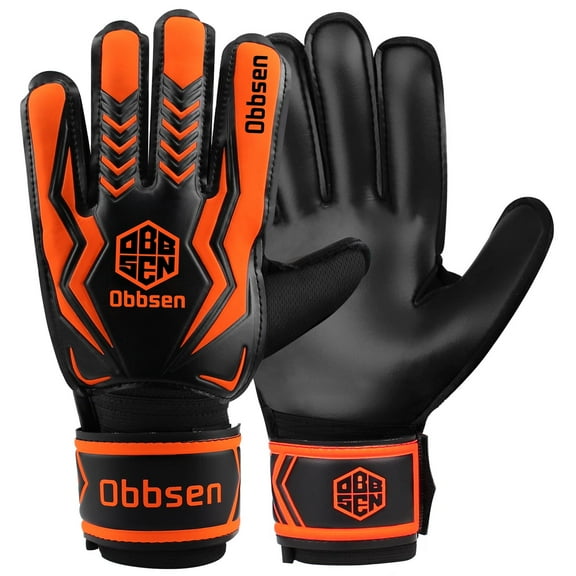 Obbsen Soccer Goalie Gloves for Kids, Youth Soccer Goalkeeper Gloves, Strong Grip Goalkeeping Gloves with Finger Protection, Men/Women/Boys/Girls