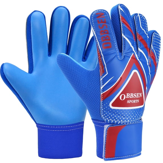 Obbsen Soccer Goalie Goalkeeper Gloves for Kids Boys Children Football Gloves with Grips Palms