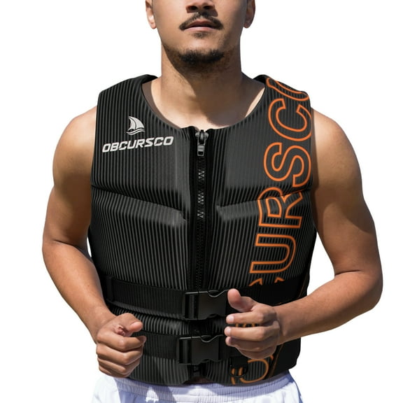 Obcursco Adults Watersport Jackets & Vests with Flotation, Neoprene Buoyancy Aid for Men and Women, Ideal for Kayak, Paddle Board, Sup, Boating and Jet Ski(2XL)