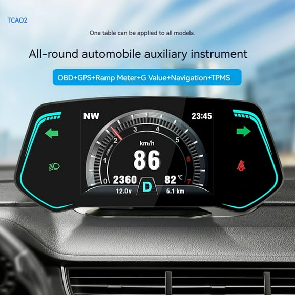 Car Electronics Obd2 Gps-Hud Gauge Speedometer Turbo Rpm Alarm Temp Car Replacement Accessories Car Digital Head Up Display by Coconut Ok