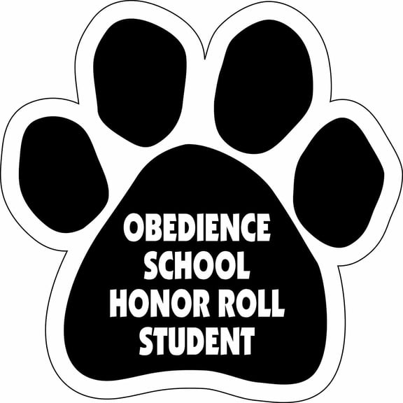 Obedience School Honor Roll Paw Magnet