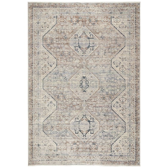 Obeetee Heirloom Blue Indoor Area Rug for Living Room Bedroom, 12'x15'