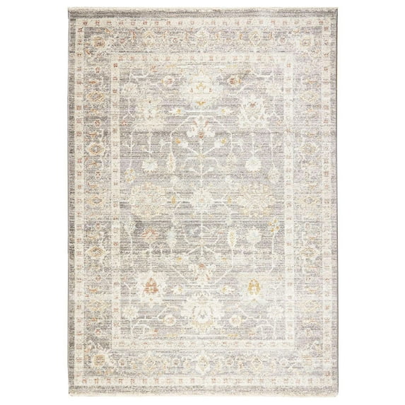 Obeetee Umbria Persian Border Area Rug, Charcoal - 2'x3'