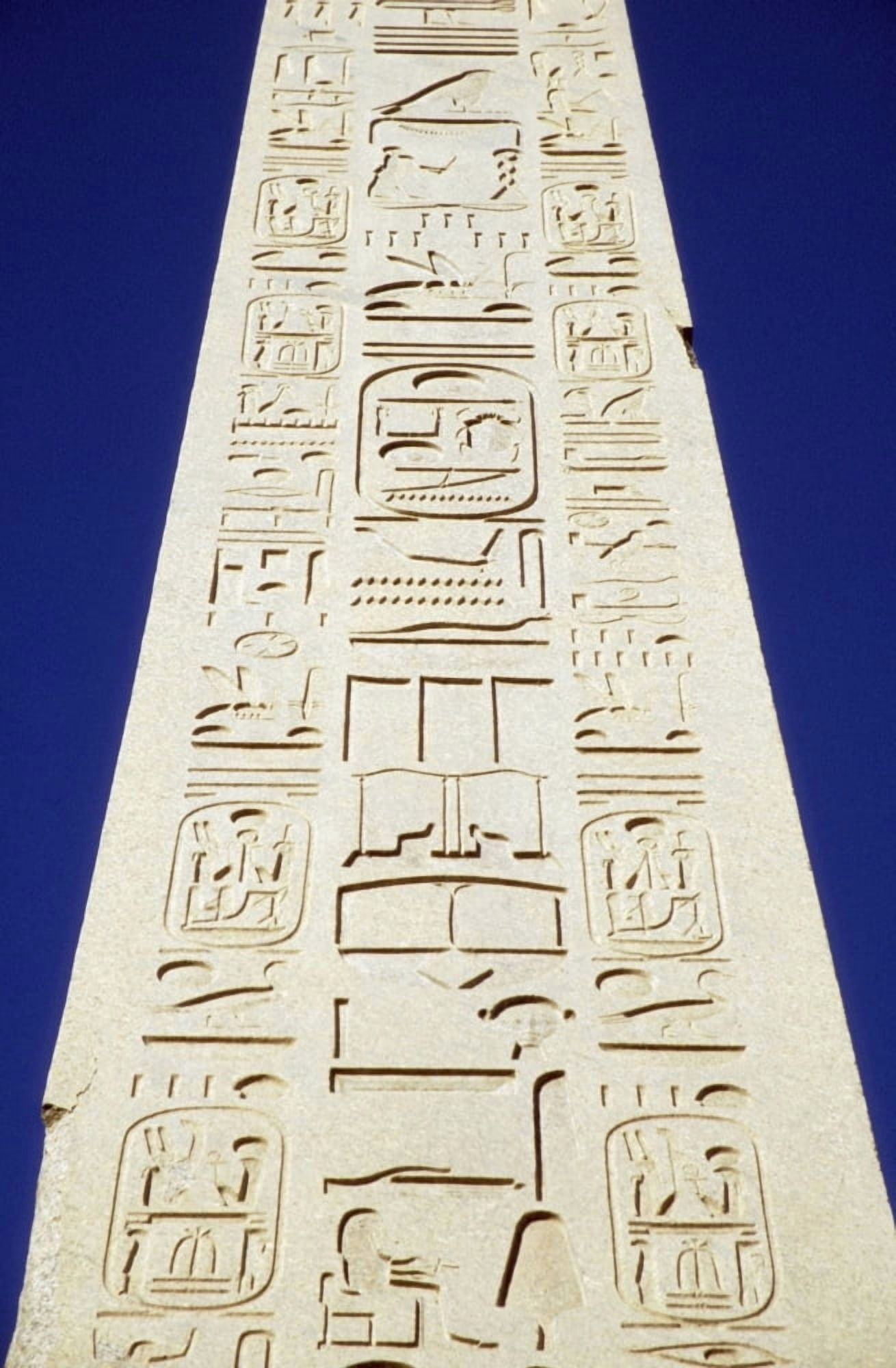 Obelisk Of Tuthmosis Iii And Blue Sky Close Up Canvas Art - Chris Bradley Design Pics (11 x 17)