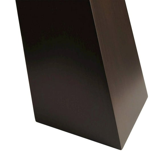 Obelisk Table Lamp - Chestnut Wood Linen Shade On/Off Switch