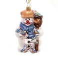 thumbnail image 1 of Oberfrankische Glas Snowman With Birds Glass Broom Scarf Glittered 3379030, 1 of 2
