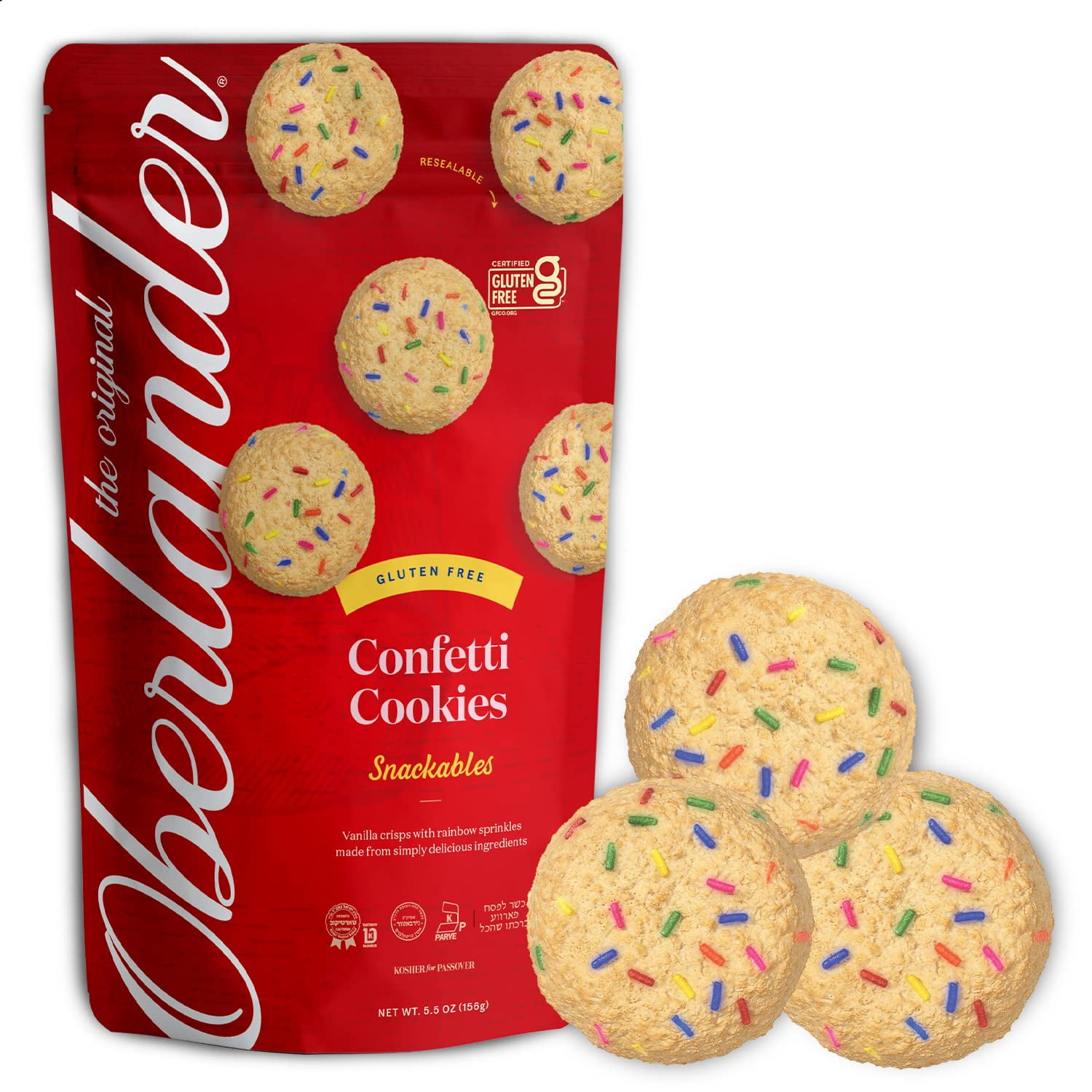 Oberlander Gluten Free, Certified JMS2 Kosher For Passover, Snackable