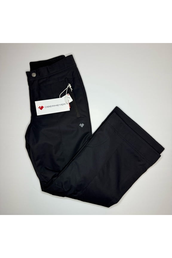 Obermeyer Teen Ski Snow Pants Black M (1012) Waterproof Insulated Brooke