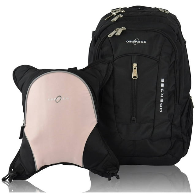 Obersee BERN Diaper Bag Backpack | Detachable Baby Bottle Cooler | Waterproof Padded Large Diaper Changing Pad