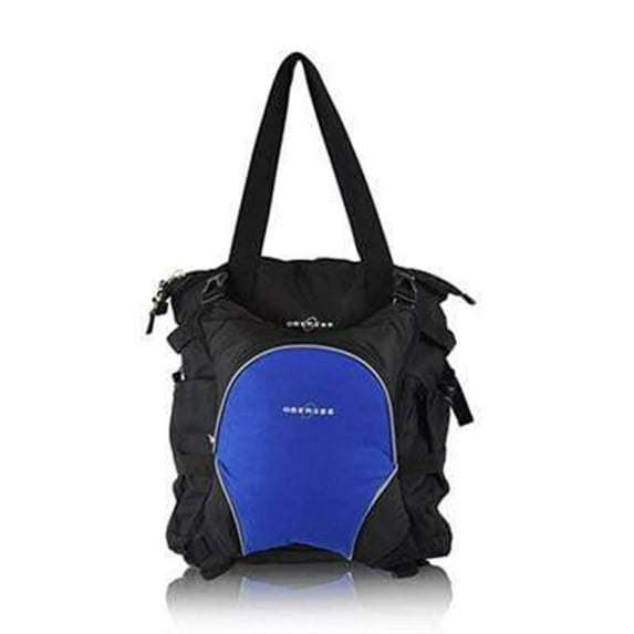Obersee Innsbruck Diaper Bag Tote with Cooler, Black/Royal Blue