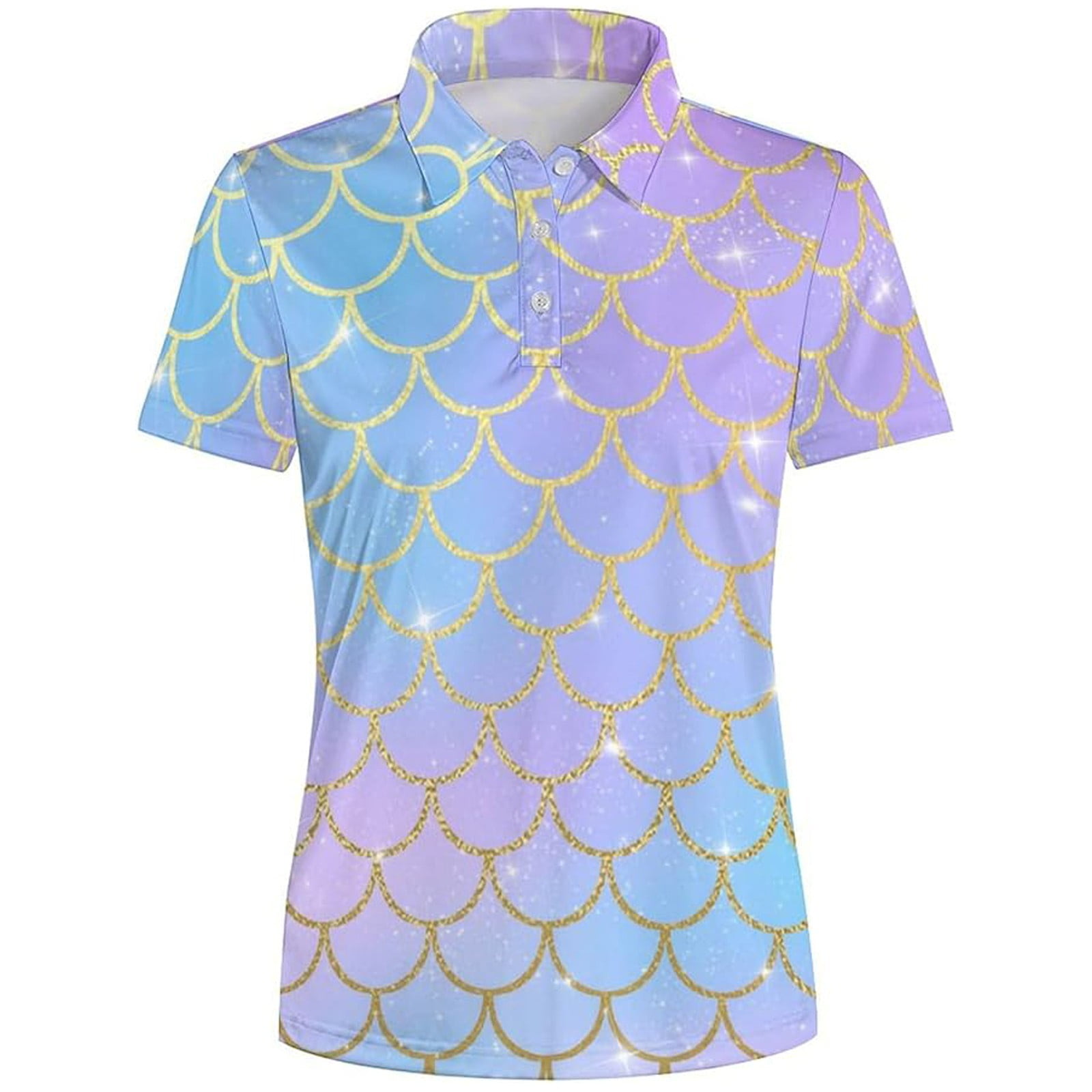 Obersheen Plus Size Womens Golf_Polo_Shirts 1/4 Button Neck Short ...