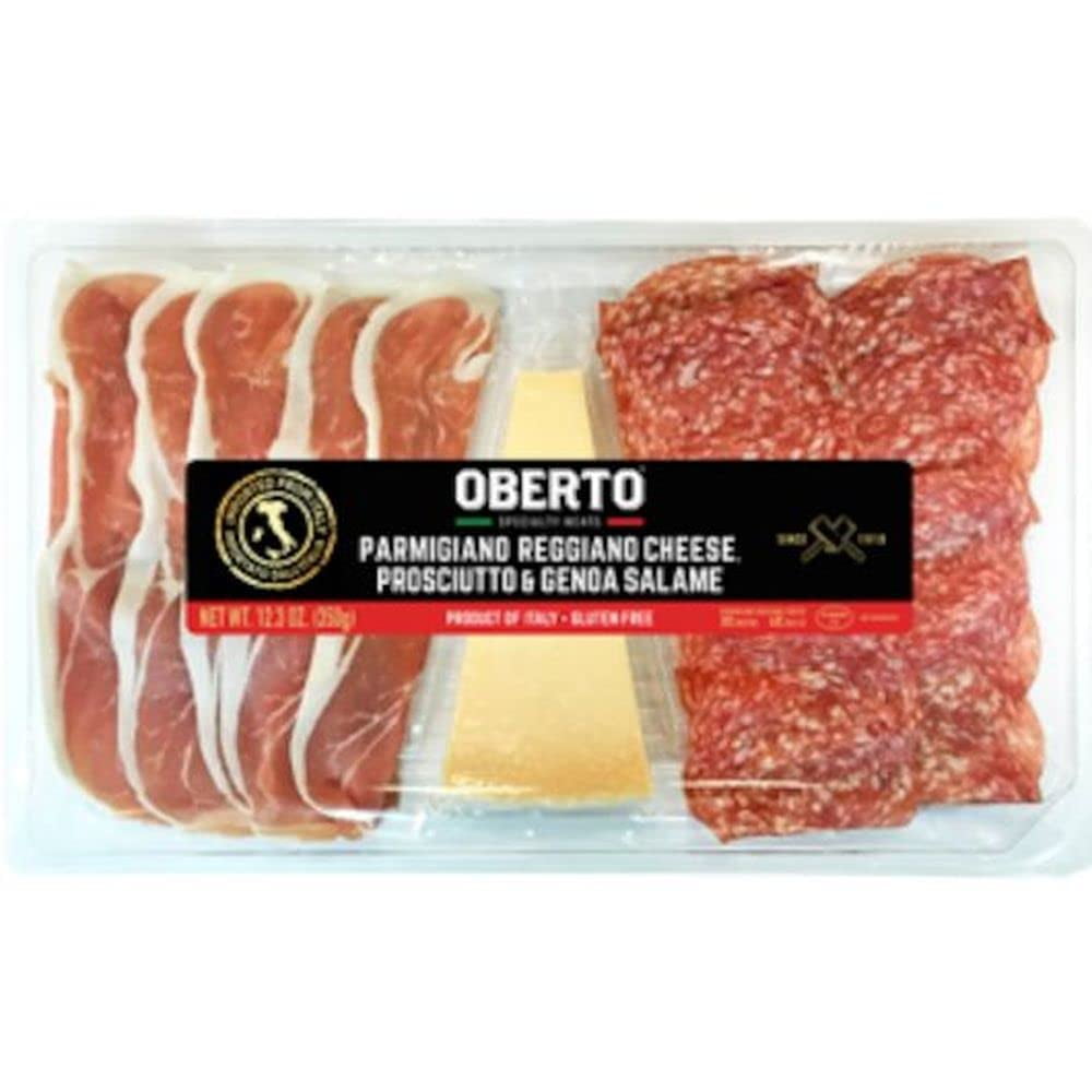Oberto Parmigiano Cheese Prosciutto and Genoa Salami 8 per pack 8
