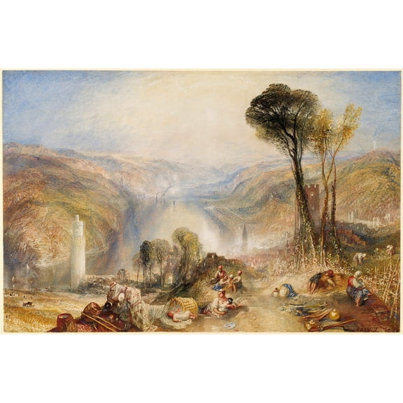 Oberwesel by Joseph Mallord William Turner - 12" x 18" Art Print Wall Decor