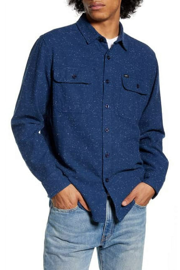 NAVY Jasper Long Sleeve Slim Fit Woven Shirt, US X-Large