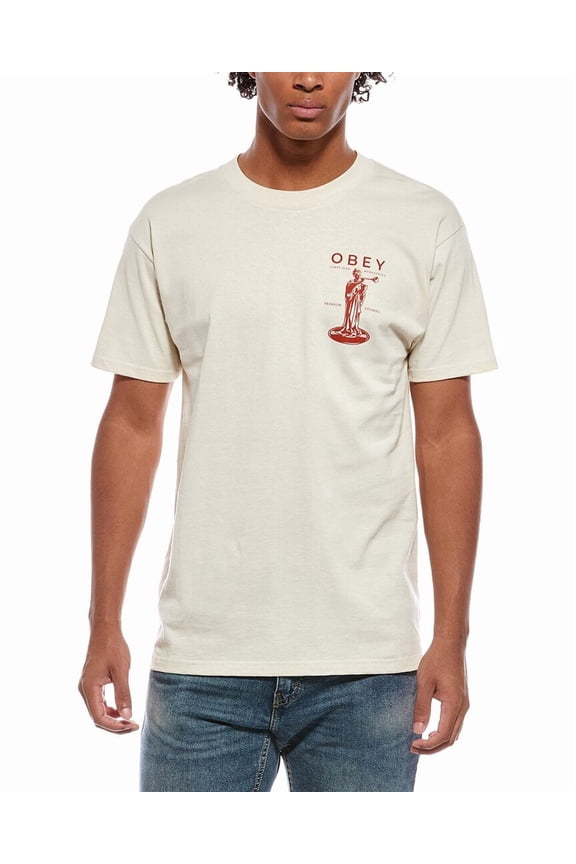 mens T-Shirt, m, Cream