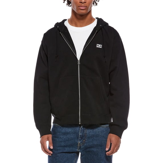 Obey mens Zip Hoodie, s, Black