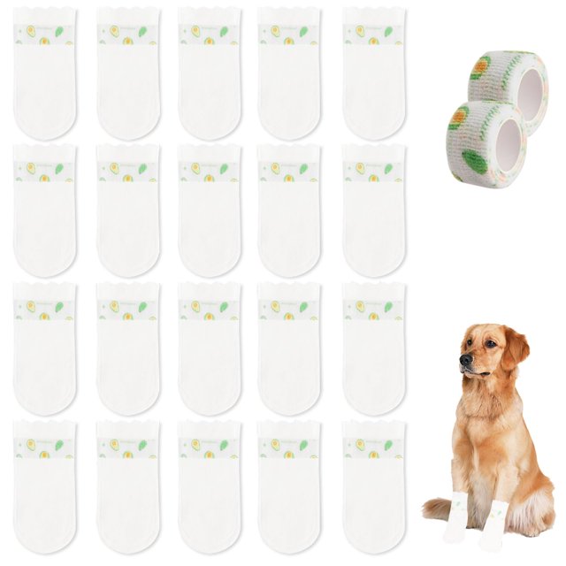 Obfuscate 20 PCS Disposable DHF10 Dog Booties Disposable Proof Dog Shoes Replacement Dog Feet