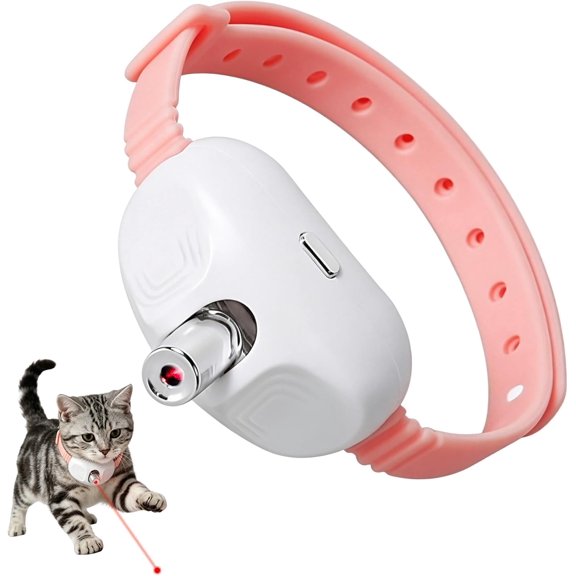 Obfuscate Automatic Laser Cat Toy Collar,Adjustable Laser Head and Bendable Collar,USB Rechargeable,Flashing and Steady Modes,Smart Auto-Off,Interactive Cat Toys for Indoor Cats and Kittens