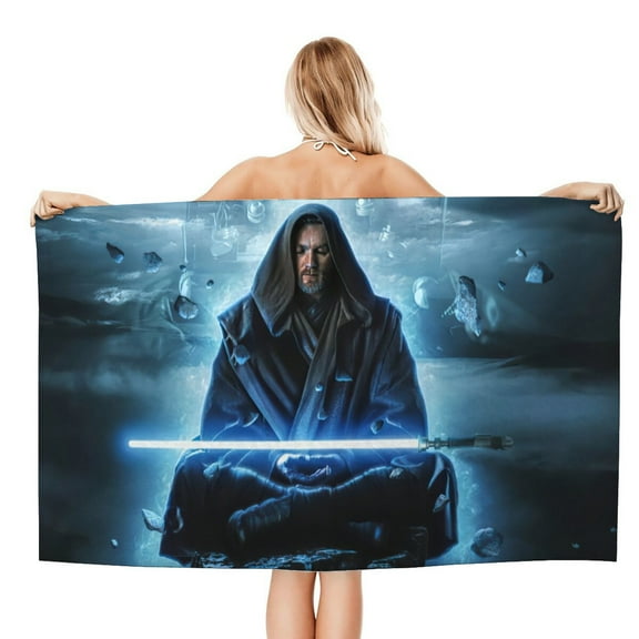 Obi Wan Gifts Beach Towel for Women Girl Birthday Inspired Fan Bath Outdoor Music Lover