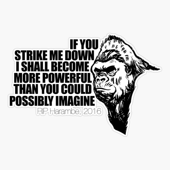 Obi Wan Harambe Sticker