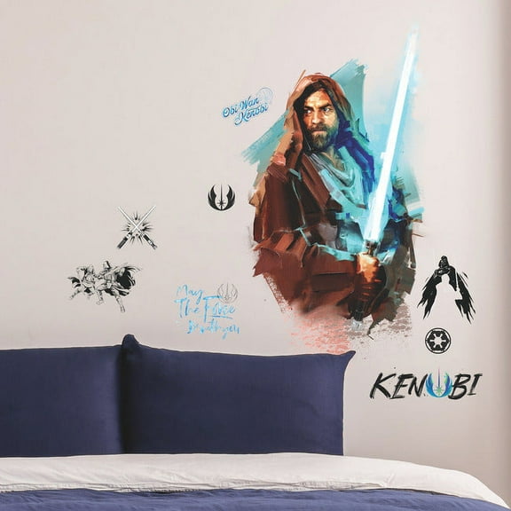 Obi Wan Kenobi Painted Peel And Stick Giant Wall Decals