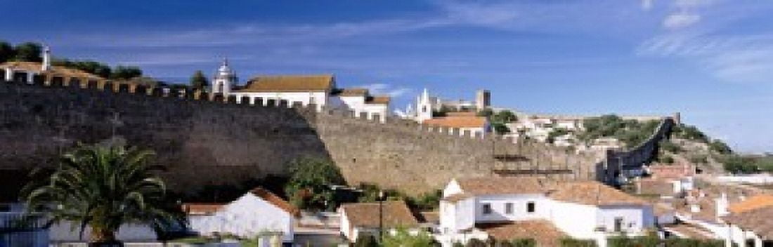 Obidos Portugal Canvas Art - Panoramic Images (18 x 6)