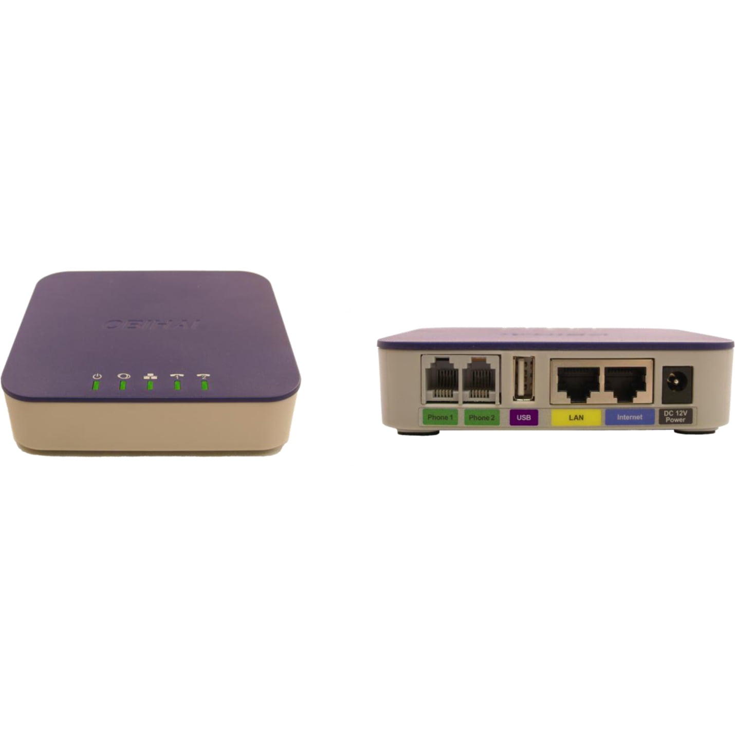 Obihai OBi202 VoIP Telephone Adapter with 2Phone Ports, Router & USB