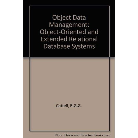 Pre-Owned Object Data Management: Object-Oriented and Extended Relational Database Systems, 9780201530926, 0201530929, Hardcover, First Edition edition