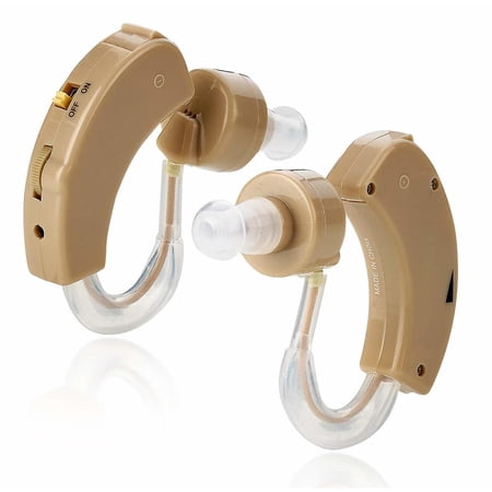 MEDca BTE Hearing Aids for Seniors - Behind the Ear Sound Amplifier Super Mini Size Sound Enhancer For Better Hearing (Pair)