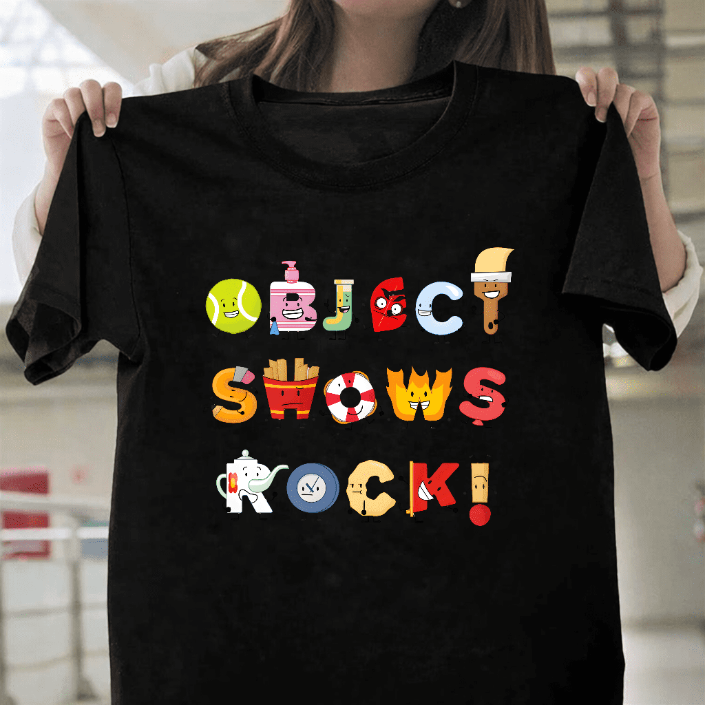 Object Shows Rock Funny Cartoon Graphic Novelty Art Unisex T-Shirt, up ...