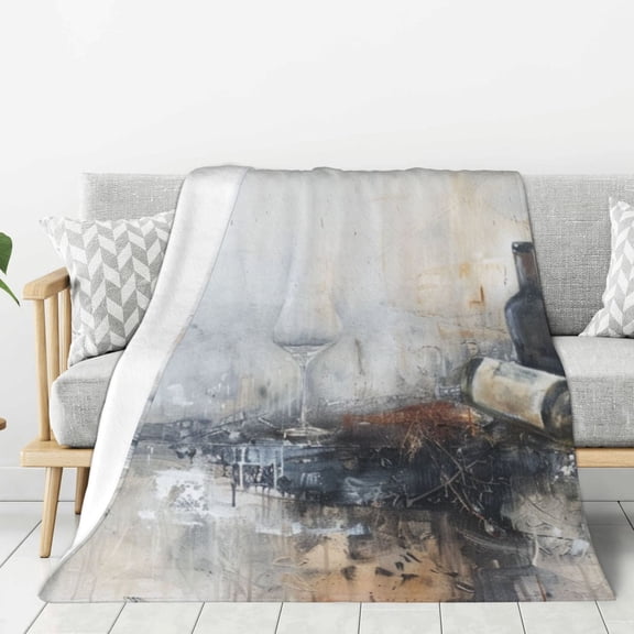 Object Throw Blanket for Stylish Warm Winter Cabin Ultra-Soft Micro Fleece Blanket, Premium Microfiber, Silky Soft, Plush, Warm and Lightweight for Couch, Sofa, Bed - 50"X40"