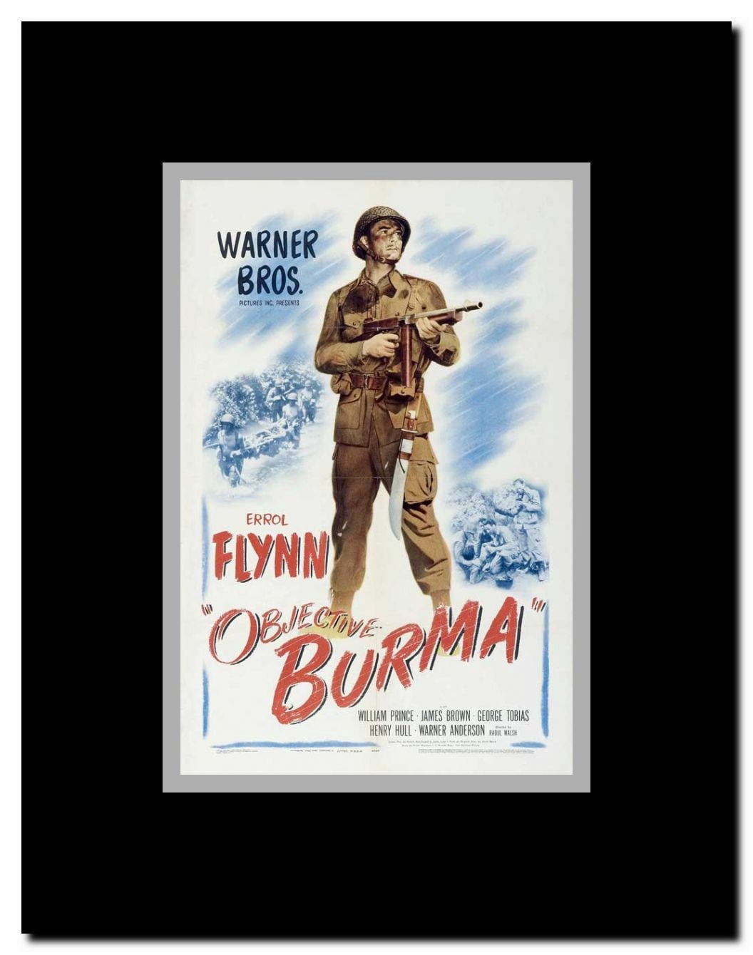 Objective Burma! Framed Movie Poster