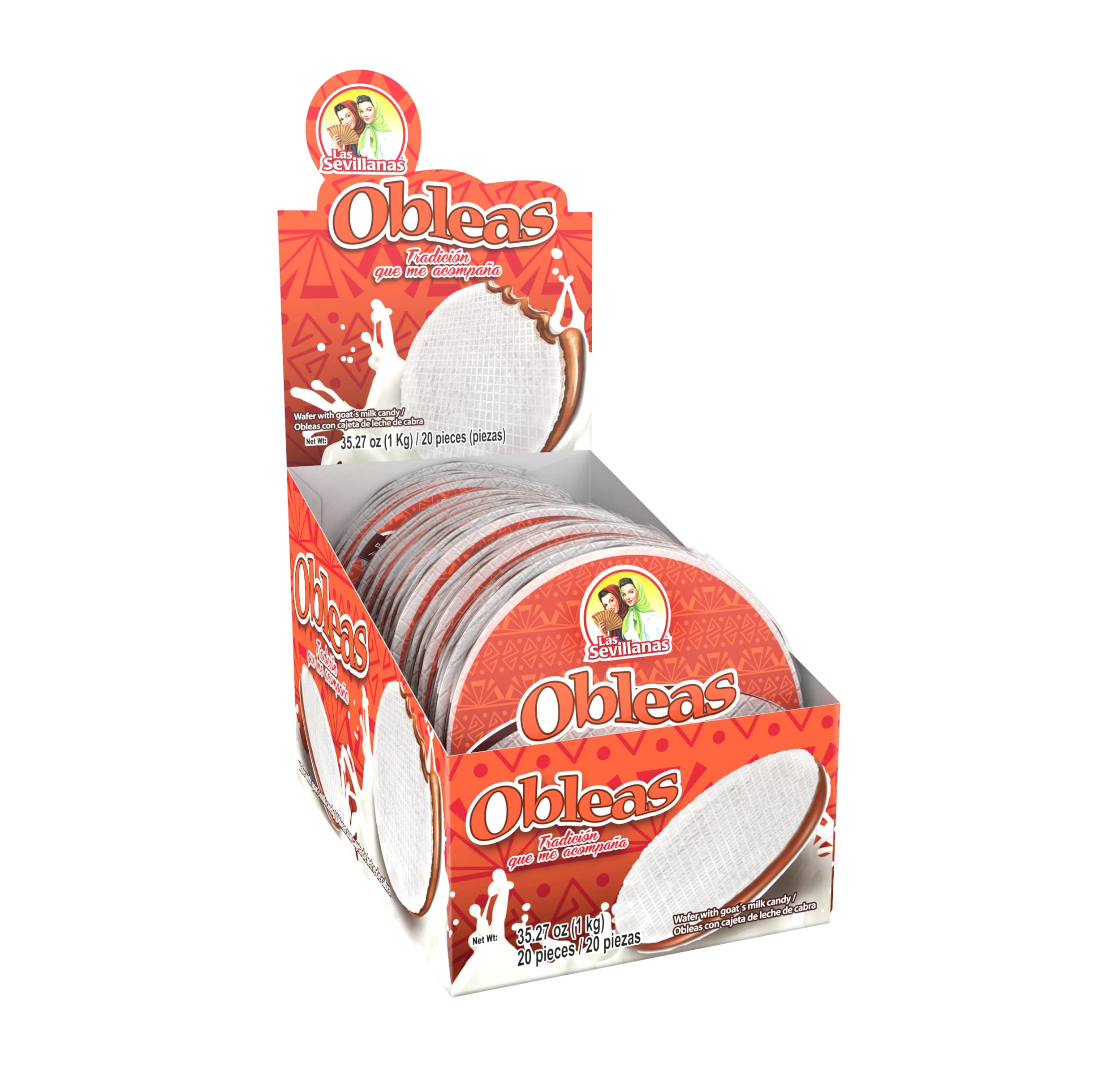 Obleas with Cajeta Family CM31 Display pack 20 pieces Las Sevillanas ...