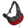 thumbnail image 1 of Oblique Straddle Bag Portable Pet Canvas Shoulder Bag - red, 1 of 5