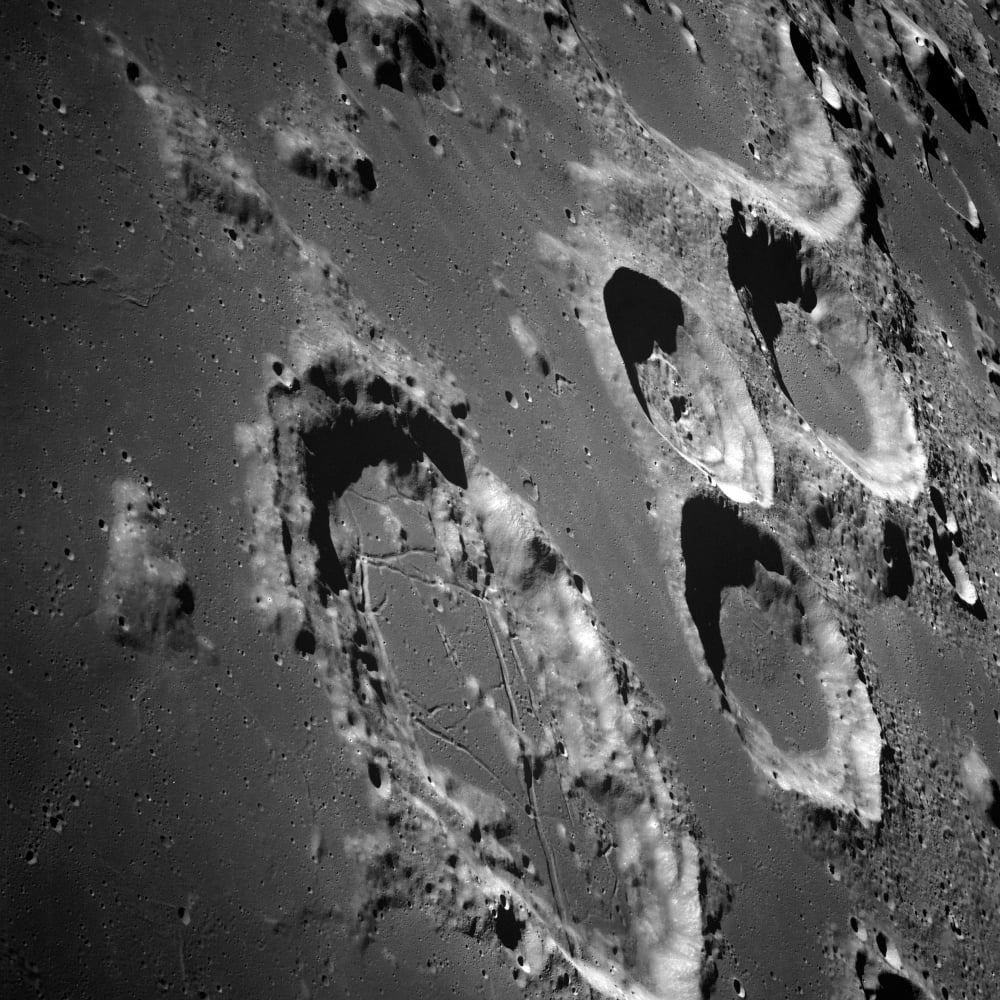 Oblique view of the lunar surface Canvas Art - Stocktrek Images (28 x 28)