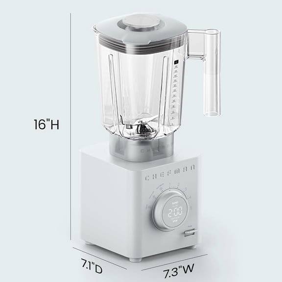 Obliterator 48 oz Countertop Blender for Smoothies, 1380W Motor to Crush Ice, Nuts, and Frozen Fruit with Stainless Steel Blade, Auto Blend Function, Includes Tamper and Scraper - Concrete