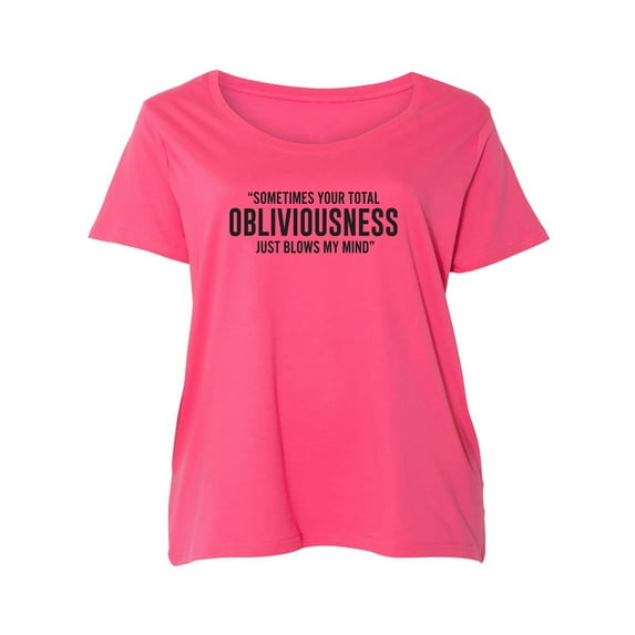 Obliviousness Womens Plus Size Scoopneck Tee