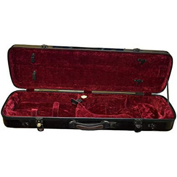 Oblong Fiberglass Violin Case 4/4- Black