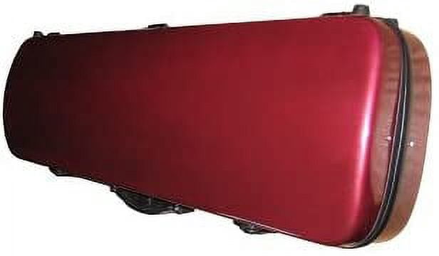 Oblong Fiberglass Violin Case 4/4- Wine Red
