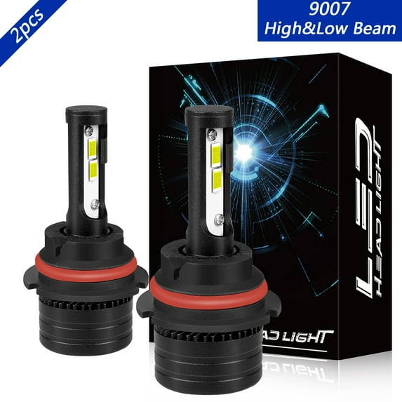 Obndvu 2x 9007 High&Low Beam for Jeep Grand Cherokee 1993-1998 LED Headlight Bulbs 6000K White