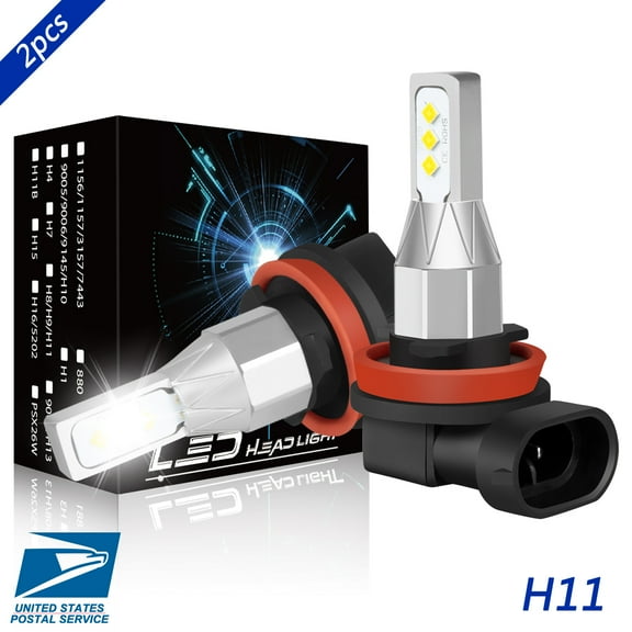 Obndvu 2x H11 Low/Fog Light for Honda Odyssey 2011-2020 LED Headlight Bulb 6000K White Bright