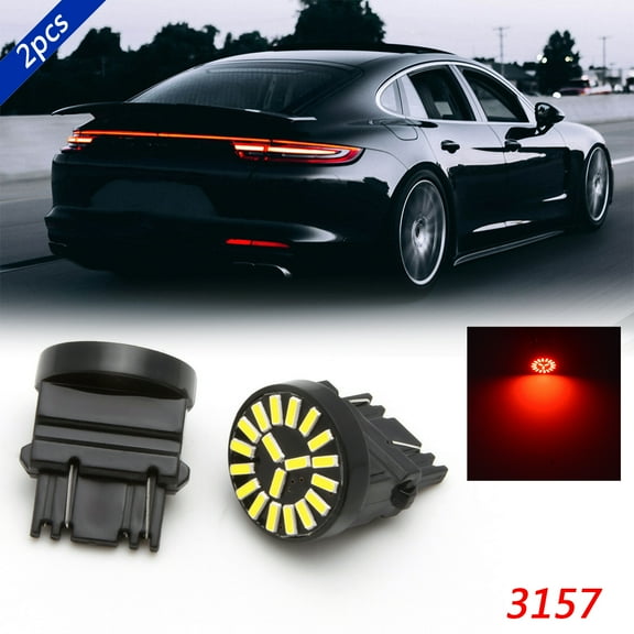 Obndvu 3157 LED Back Up/Reverse Lamp Bulb for Cadillac STS 2005-2011 Red Super Bright 2pcs