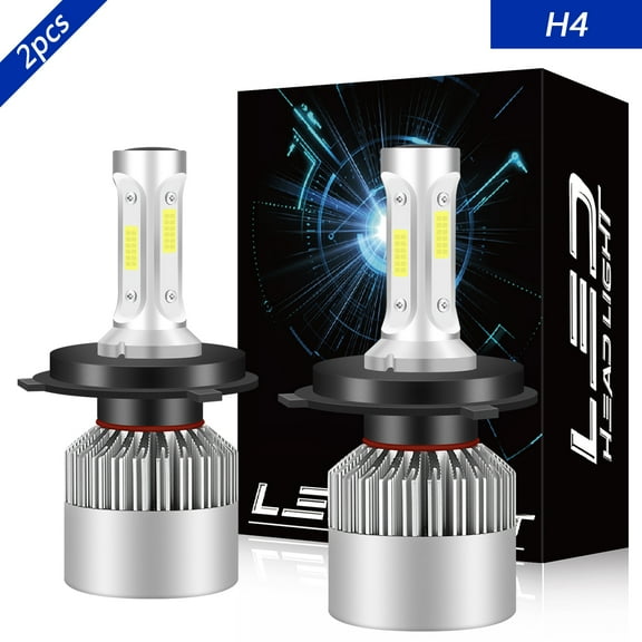 Obndvu H4 High&Low Beam for Kia Spectra 2005-2009 LED Headlight Bulbs Super Bright 6000K White 2pcs