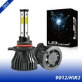 thumbnail image 1 of Obndvu for Jeep Cherokee 2014-2015 LED Headlight Bulbs 9012/HIR2 High Low Beam White 6000K, 1 of 9